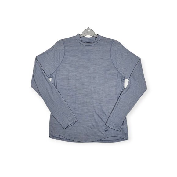 🛍️ Janji Long-Sleeve Running Top - Women's Medium - Merino Blend Blueish Gray - Picture 1 of 10